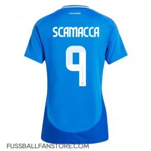 Italien Gianluca Scamacca #9 Replik Heimtrikot Damen EM 2024 Kurzarm